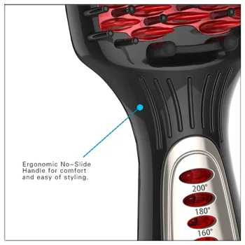 

2017 Red Black Professional Hair Straightener Comb LED Electric Straightener Brush Hair Straightener Comb