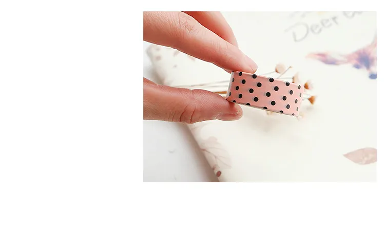 1 шт. 1,5 см* 7 м Misstime бумажные маскирующие ленты в горошек, японская лента васи, наклейки для скрапбукинга, канцелярские товары, школьные принадлежности, Papeleria