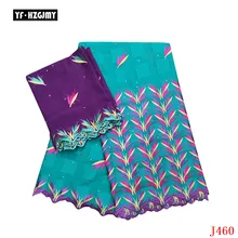 YF HZGJMY синий Нигерия Базен Riche Getzner 7 ярдов Австрия качество Гвинейская парча, ткань для одежды хлопок Африканский чистая кружево A460