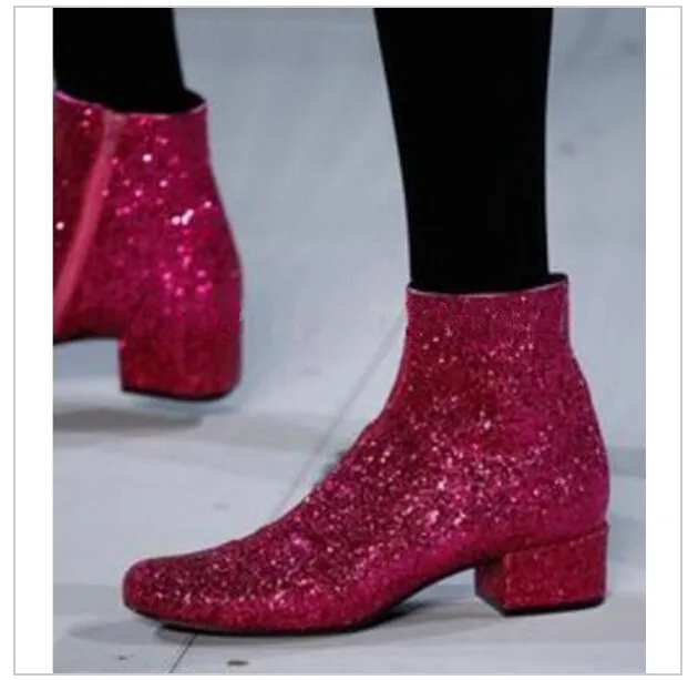 wide fit sparkly boots