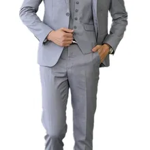 Изготовление под заказ Для Мужчин's Повседневное платье костюм Для мужчин два Пуговицы Slim Fit Смокинги для женихов смокинг костюм Свадебная вечеринка костюм(куртка+ штаны+ жилет