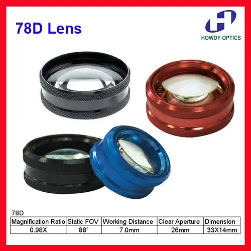 

78D high quality Aspheric lens ophthalmic slit lamp retina lens