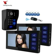 Yobang Security freeship 7 inch Video Door Phone Audio Visual Intercom Entry Access System For House Villa Video intercom door