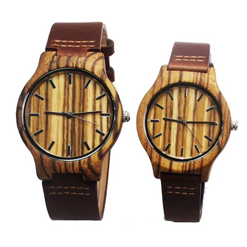 Hot selling Zebra font b Wooden b font font b Watches b font For font b