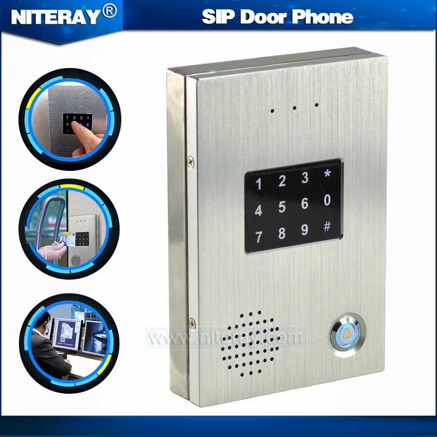 Fully Waterproof IP Door Bell Voip Door Phone Intercom RFID Card Access Control System NiteRay Q516