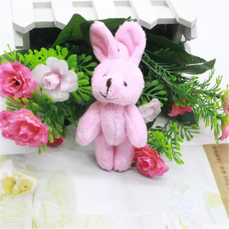 1PCS Mini 8CM Plush Joint Rabbit Toys 4 Color Choose Small Pendant DIY Soft Stuffed Bunny 1 1PCS Mini 8CM Plush Joint Rabbit Toys 4 Color Choose Small Pendant DIY Soft Stuffed Bunny 2