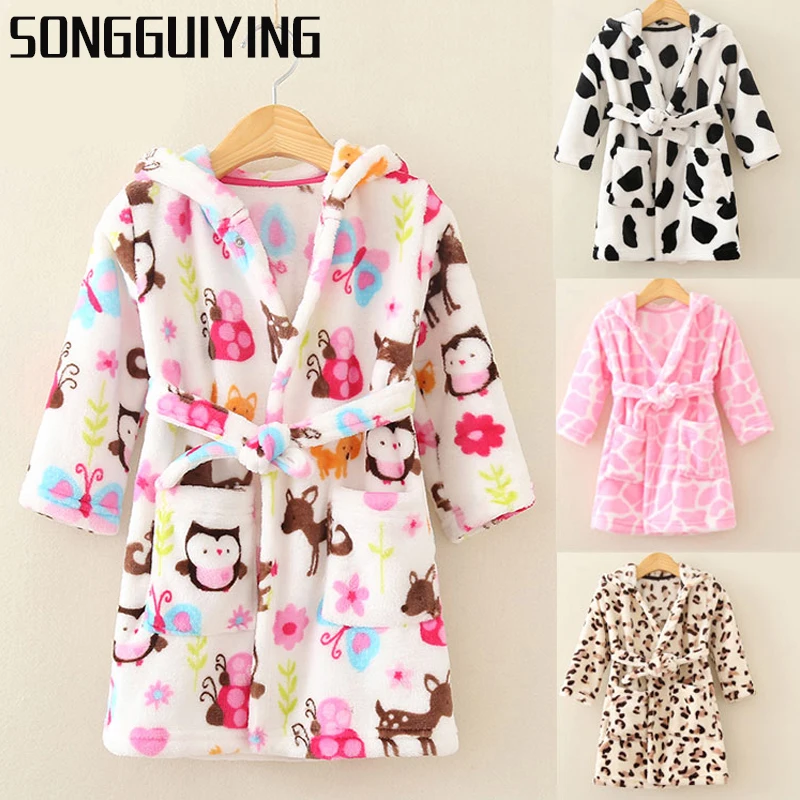 SONGGUIYING A18 весенние детские платья для девочек и мальчиков, одежда Детские пижамы с длинными рукавами ночные рубашки, одежда для сна, ночная рубашка
