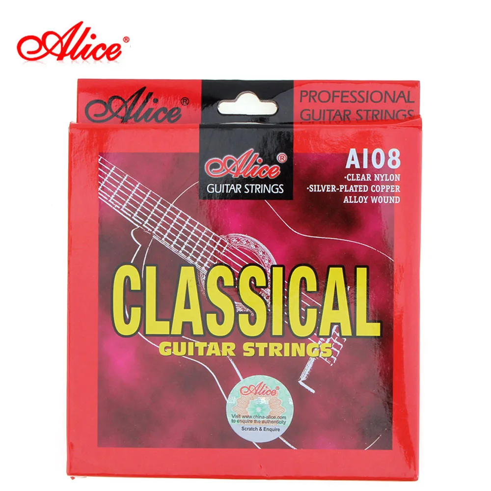

6pcs/set Classical Guitar Strings 028-043 inch Clear Nylon Silver-plated Copper Alloy Guitarra Strings Guitar Parts Accessories