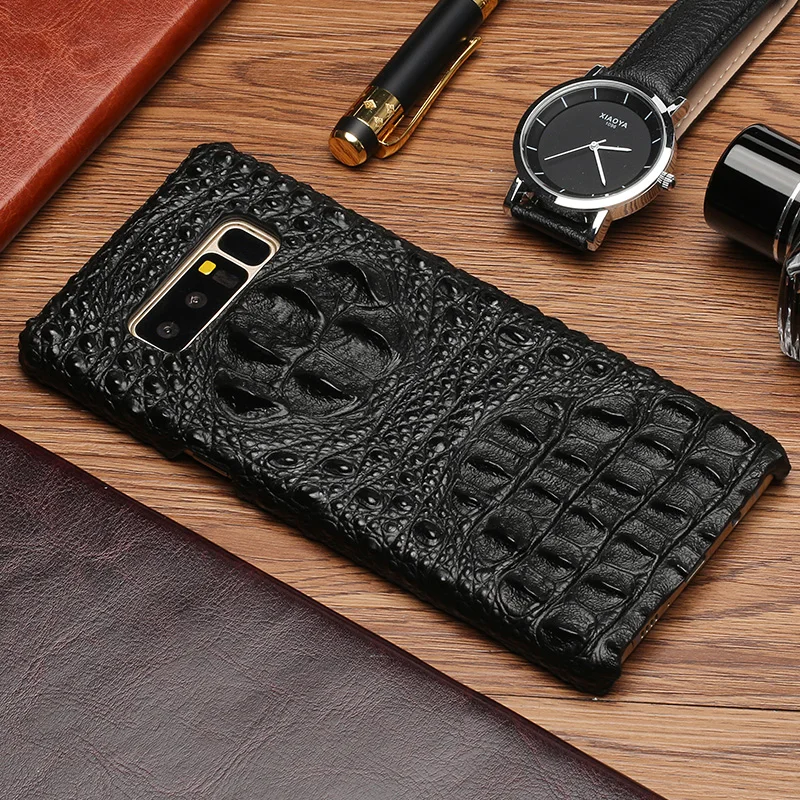 comprar Caixa do telefone Para Samsung Nota 8 S6 S7 borda S8 S9 Mais caso Cabeça de Crocodilo Textura Tampa Traseira Para Samsung a5 A7 A8 J5 J7 2017 caso