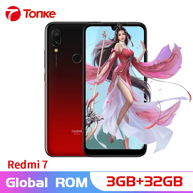 

Orininal Xiaomi Cellphone Redmi 7 3GB RAM 32GB ROM Snapdragon 632 Octa Core 626" 19.9 Screen 12MP Dual Camera 4000mAh