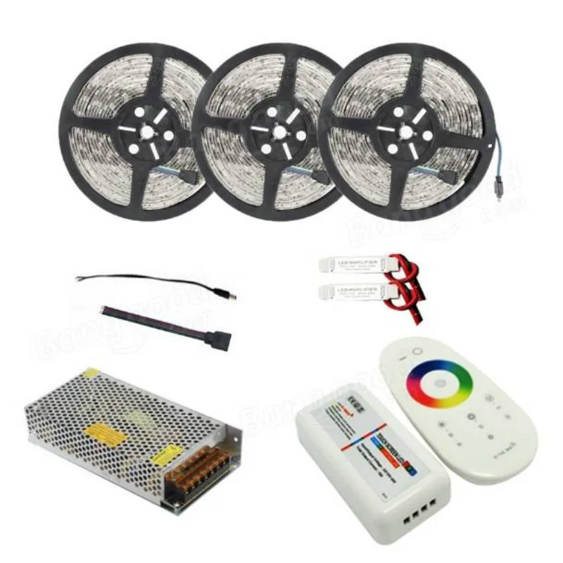 

3PCS 5M SMD5050 Non-waterproof LED Strip Light+2.4G RF Remote Controller+Lighting Transformer Kit