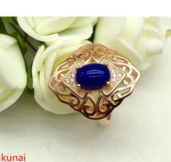 

KJJEAXCMY fine jewelry 925 silver jewelry with natural turquoise sapphire ring and silver ring jewelry.