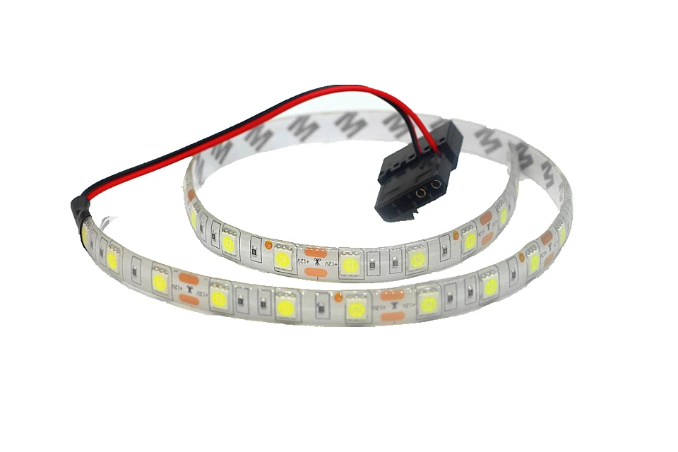 0 5 м 1 2 3 5050 SMD гибкая светодиодная лента 12 В фон для компьютера ПК чехол клейкая Fita