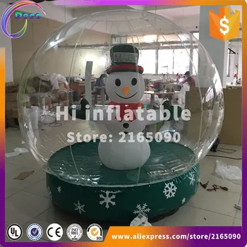 

3m Giant decorating christmas big balls, Christmas Inflatable snow ball globe, Christmas inflatable global snow ball
