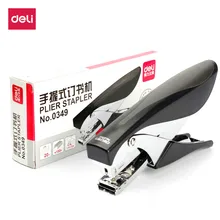 DELI плоскогубцы степлер Papeleria Y Oficina бумага переплет Инструменты Экономия труда ручной захват степлер студенческий бумажный степлер переплер