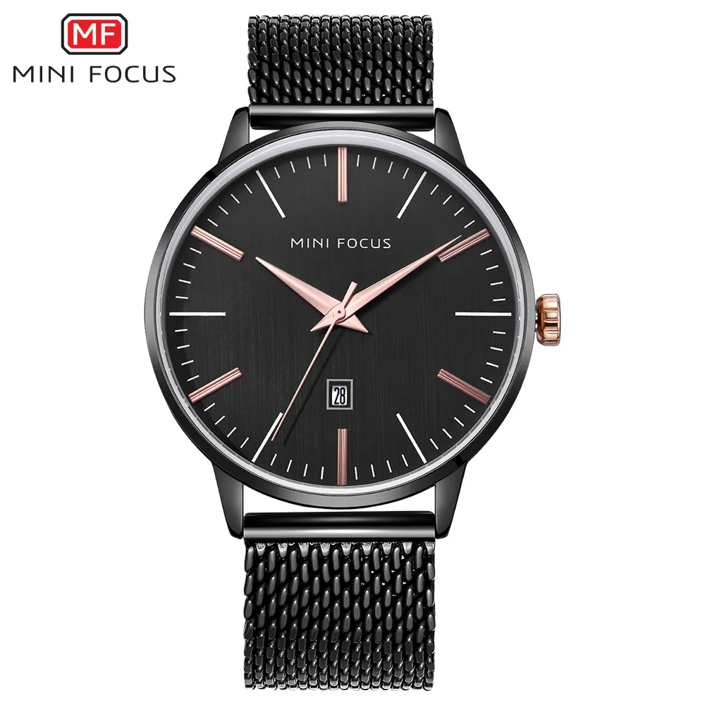 

MINI FOCUS 2019 Top Brand Men's Business Quartz Watch Male Stainless Steel Strap Sports Watches Luxury Clock relogio masculino