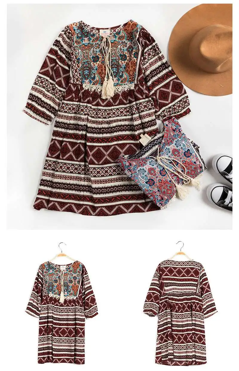 floral print dress girls G5014-13