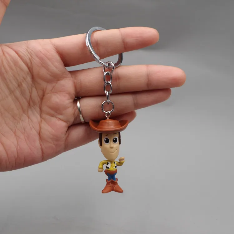 Hot Toys Movie Toy Story 4pcs/set New Woody Buzz Lightyear PVC Action Figure Keychain Figure Doll Toys for Children Gifts - Цвет: 4