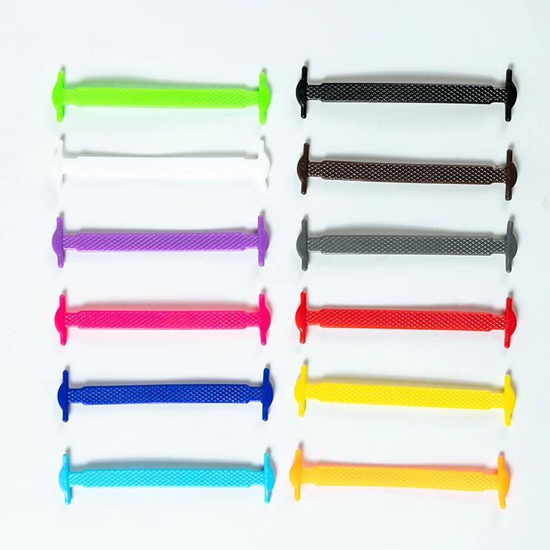 Shoelaces No Tie Silicone Shoe Laces Sneakers Unisex 16pcs/lot Special Running Elastic Shoelace Men Women Lacing Rubber