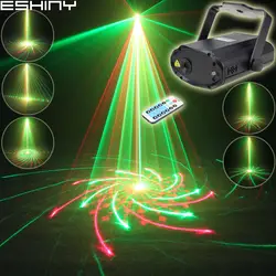 Eshini удаленный Мини R & G Лазерный 32 узора проектор DJ диско танцы бар семья вечерние Рождество сценический световой эффект шоу N7T165