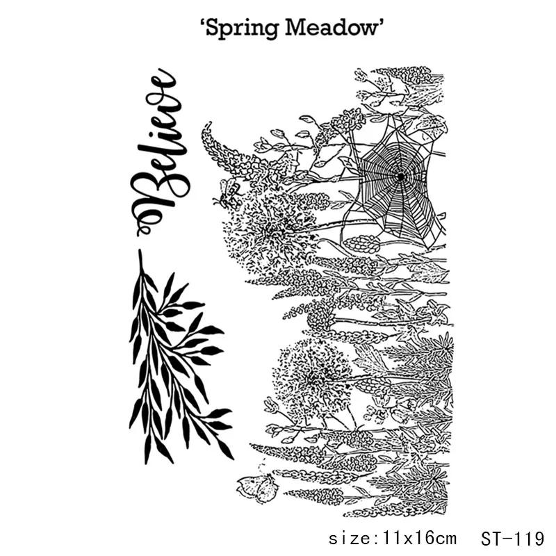 

AZSG Spring Flowers For DIY Scrapbooking Rubber Stamp/ Seal Paper Craft Clear Stamp Card Making ST-119