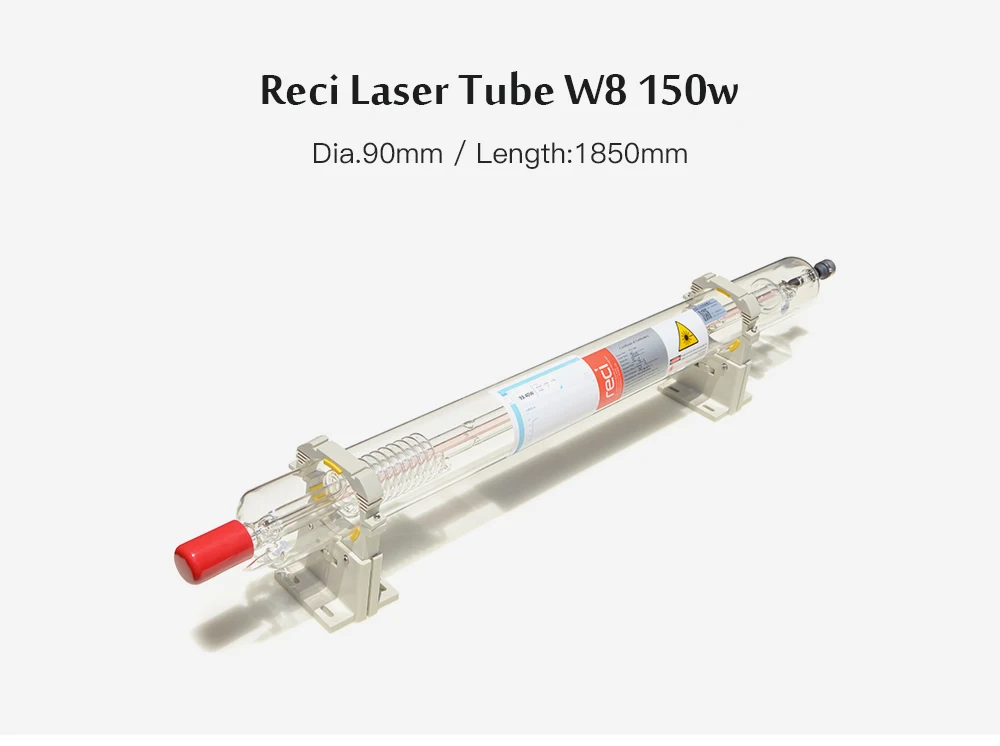 Лазерная трубка RECI W8 150 Вт Длина 1850 мм диаметр 90 мм CO2 лазерная трубка используется для лазерной гравировальная и режущая машина