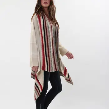 

Irregular Striped Women Long Cardigan Fashion Long Sleeve Autumn Sweater Jacket Office Ladies Casual Knitted Cardigan Top 2019