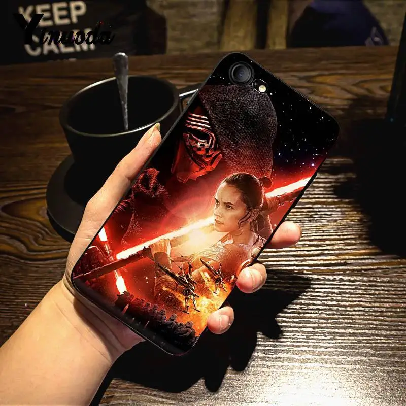 Yinuoda для iphone 7 6 X Чехол REY KYLO REN LIGHTSABER FIGHT чехол для телефона для iphone X 8 7 6 6S Plus X 5 5S SE XR XS XSMAX