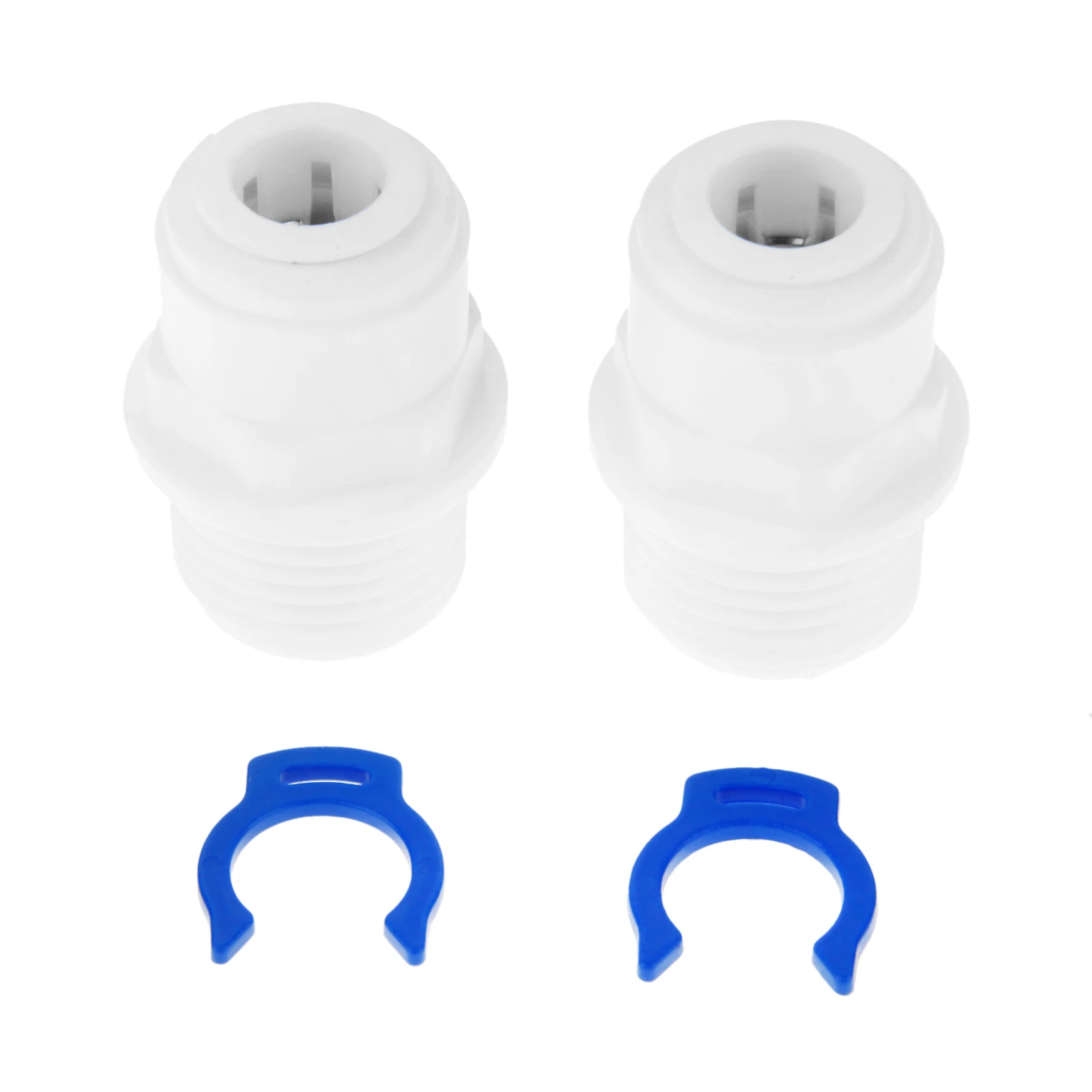 2Pcs 3/8" OD Hose RO Water Straight Pipe Fittings 1/4" 1/2" 3/8" BSP Male Plastic Straight Quick Connector System Water Purifies