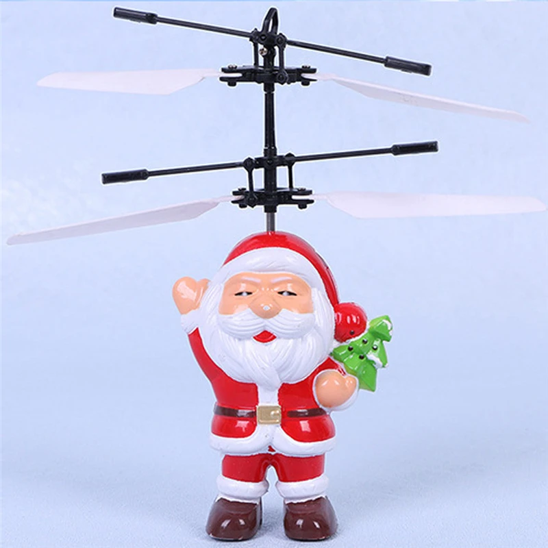 Новое поступление Рождественский Электрический инфракрасный датчик летающий шар Отец Рождественский вертолет светодиодный светильник игрушка Прямая поставка 30