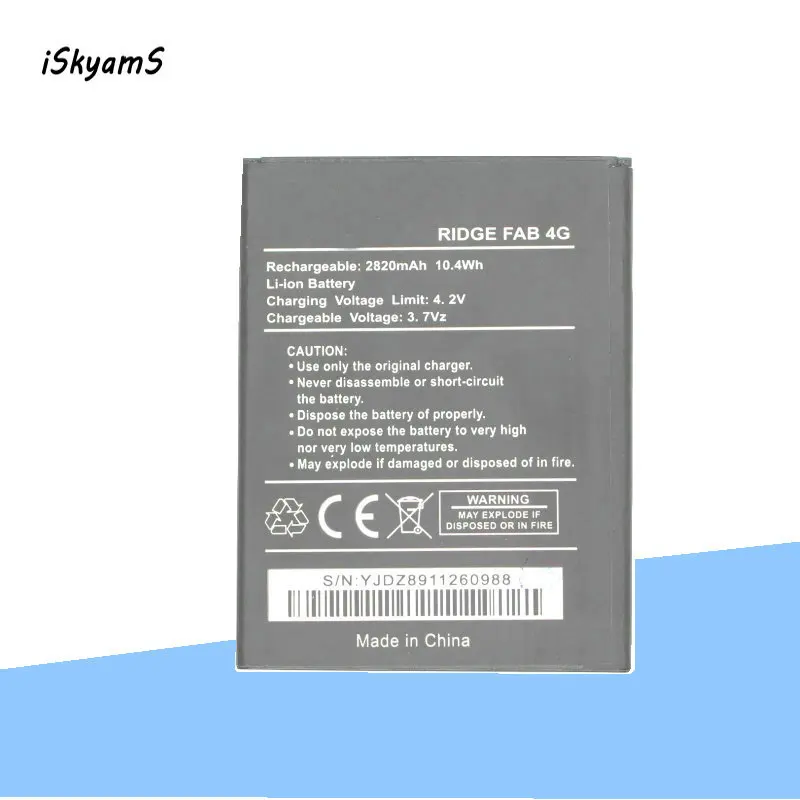 

iSkyamS 1x 2820mAh High Quality Replacement Li-ion Battery for Wiko RIDGE FAB 4G Batterie Batterij Bateria