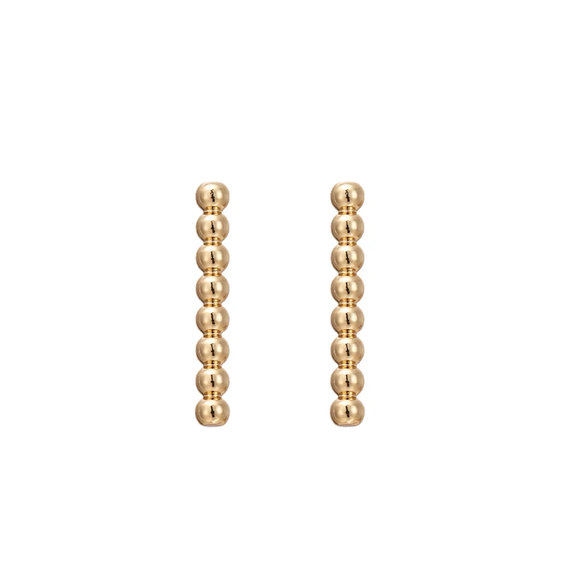 Yhpup модные минималистичные медные маленькие серьги-гвоздики, винтажные золотые металлические серьги для девушек, женские офисные ювелирные изделия, подарок - Окраска металла: Золотой цвет