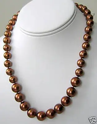 

HOT## Wholesale FREE SHIPPING >>> fashion 11-12mm Australian south sea chocolate pearl necklace 17inch