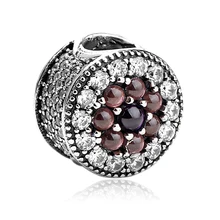 Бусины из стерлингового серебра 925, полный разноцветных CZ шармы со стразами DIY Браслеты Ювелирные изделия для женщин подарок для девочек