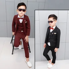 New Design Flower Boys Wedding Suit 3PCS Boys Party Christmas Costume Gentle Boys Spring Formal Clothing Set Kids Suits New Design Flower Boys Wedding Suit 3PCS Boys Party Christmas Costume Gentle Boys Spring Formal Clothing Set Kids Suits