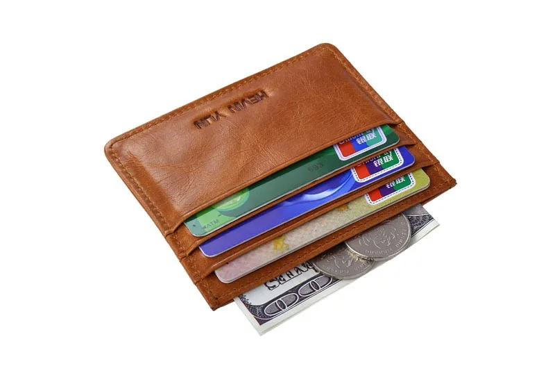 KEVIN YUN Designer Brand Vintage Men Card Holder Wallet Genuine Leather Mini Pocket Credit ID Card Case KEVIN YUN Designer Brand Vintage Men Card Holder Wallet Genuine Leather Mini Pocket Credit ID Card Case