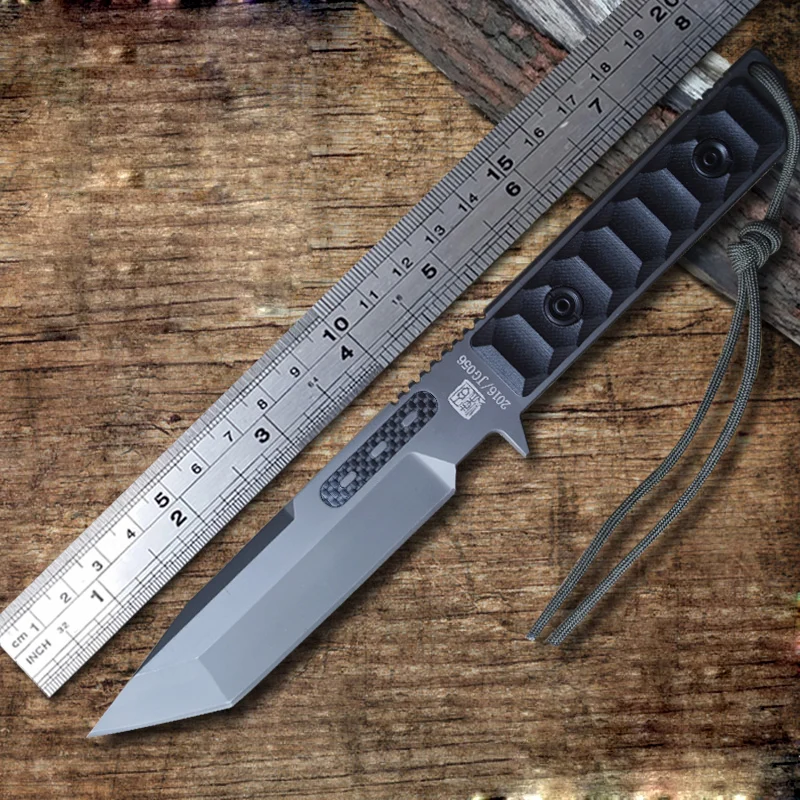 DD9CR18MOV Sharp Fixed Blade Tactical Knife G10 Full Tang Fixed Hunting