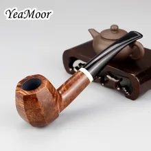 Классическая восьмиугольная бриарная Труба 9 мм фильтр табачная трубка ручной работы белое кольцо курительная трубка 74 инструмента табачная чаша бриарная деревянная труба