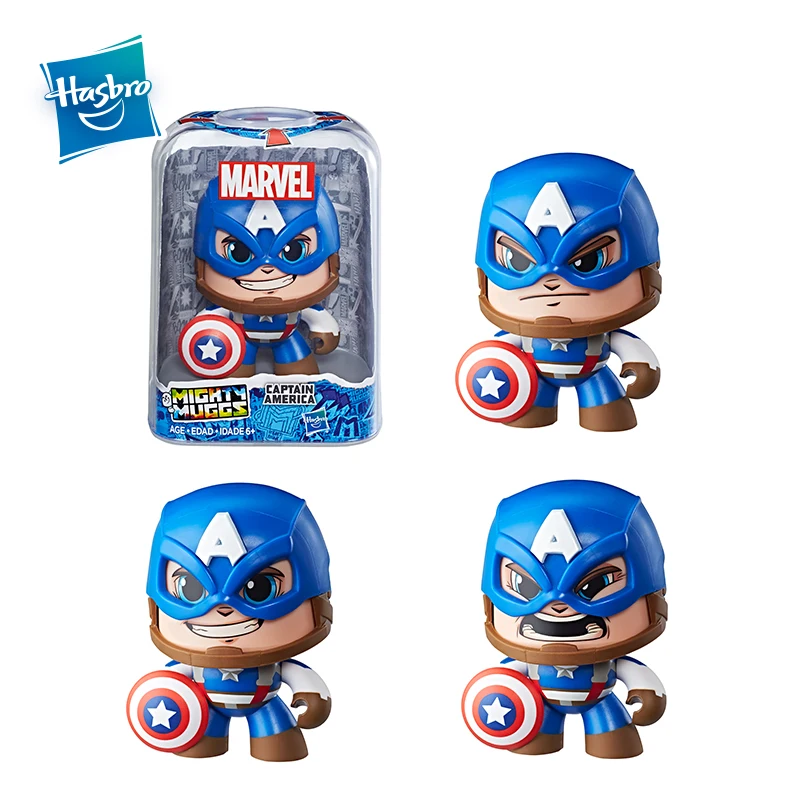 Hasbro Мстители Marvel Mighty Muggs Капитан Америка Человек-паук Халк Грут 3 мимики Коллекционная фигурка игрушка подарок