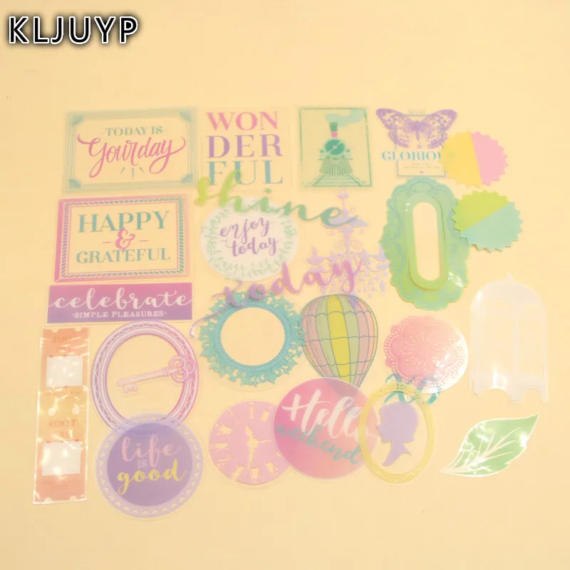

KLJUYP 27pcs PVC Flowers Cardstock Die Cuts for Scrapbooking Happy Planner/Card Making/Journaling Project