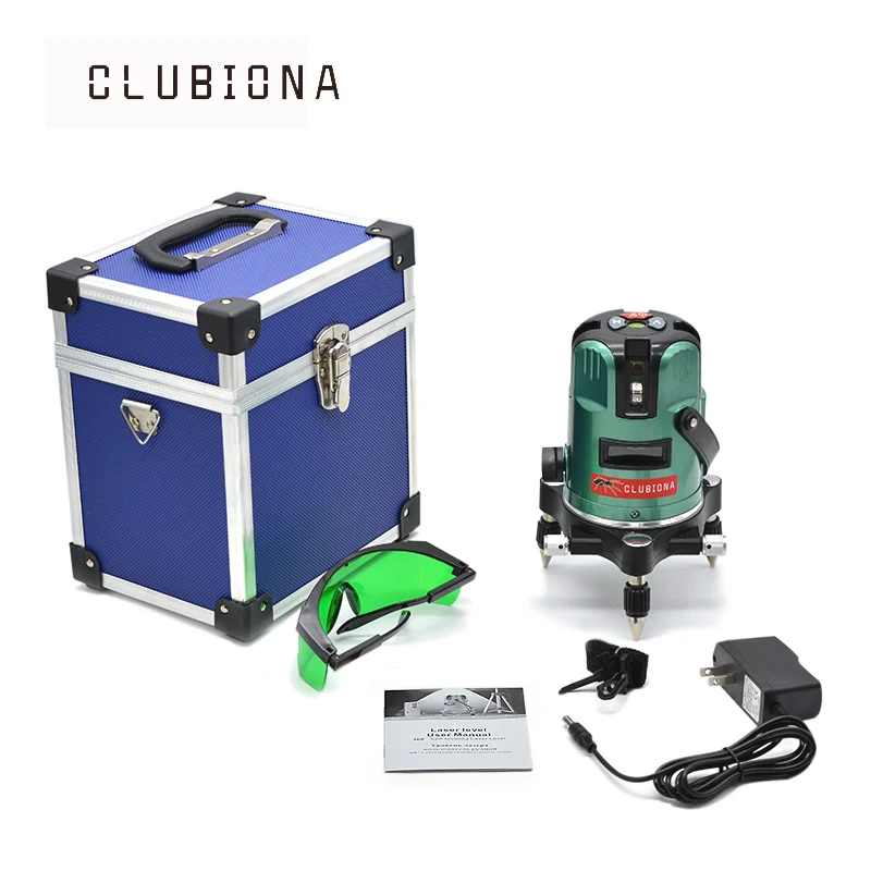 

German brand LD laser module GREEN BIG BASE High Power 5 Lines Self Leveling tilt functional 360 degrees rotary laser