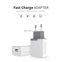 Адаптер Nillkin 18 Вт для быстрой зарядки QC 3,0 EU/US/UK, быстрое зарядное устройство для iphone, xiaomi, huawei, samsung