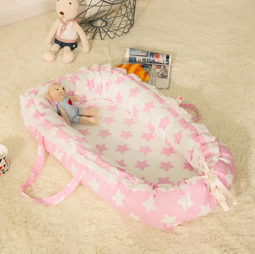 Детское гнездо детская кроватка моющаяся кровать для путешествий кроватка для новорожденных хлопковая кроватка бампер Колыбель