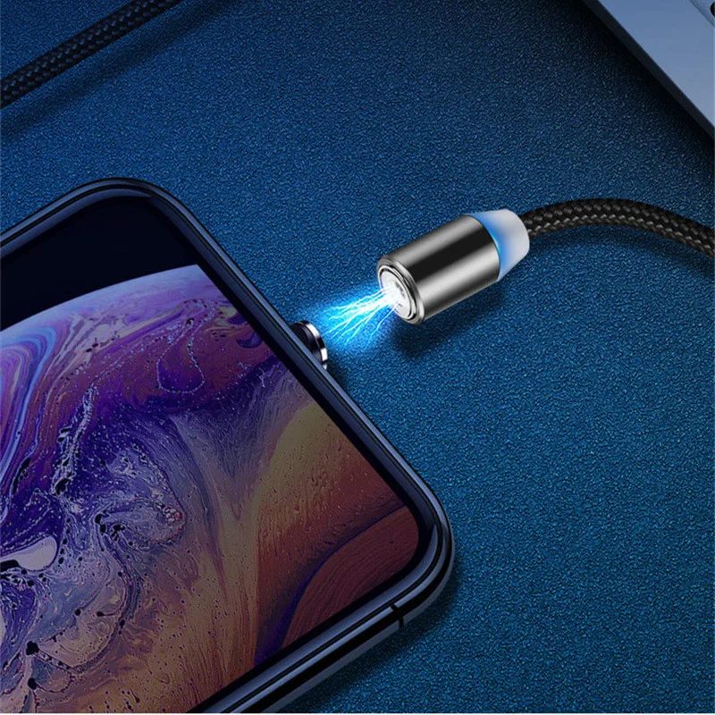 Светодиодный магнитный usb кабель для зарядки кабеля USB type C Магнитный зарядный