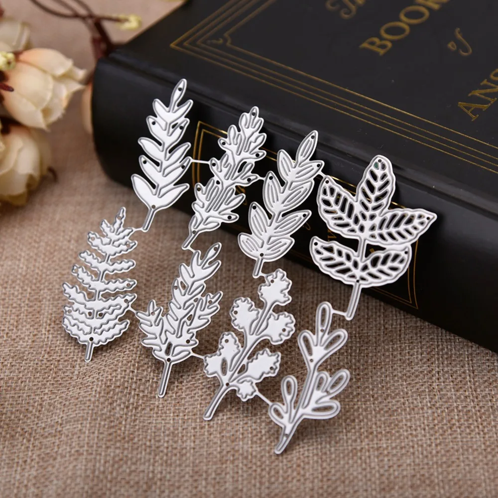 8pcs branch Leaves Metal Cutting dies Scrapbooking Craft Die Cuts