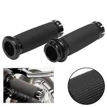 2 цвета на заказ мотоциклетные гоночные ручки руля алюминиевые подходят для Harley Sportster 883XL 1200 Touring Dyna Softail