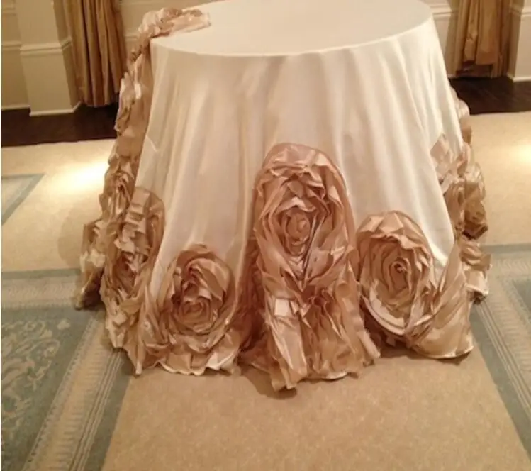 Marious New Product 90inch fancy elegant round flower weddding