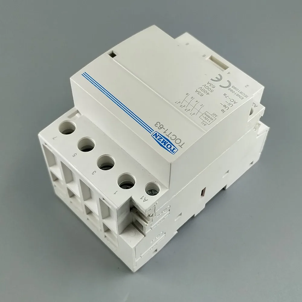 TOCT1 4P 63A 110V Катушка 400V~ 50/60HZ Din rail бытовой ac Контактор В соответствии с стандартом 4NO или 2NO 2NC контакторы