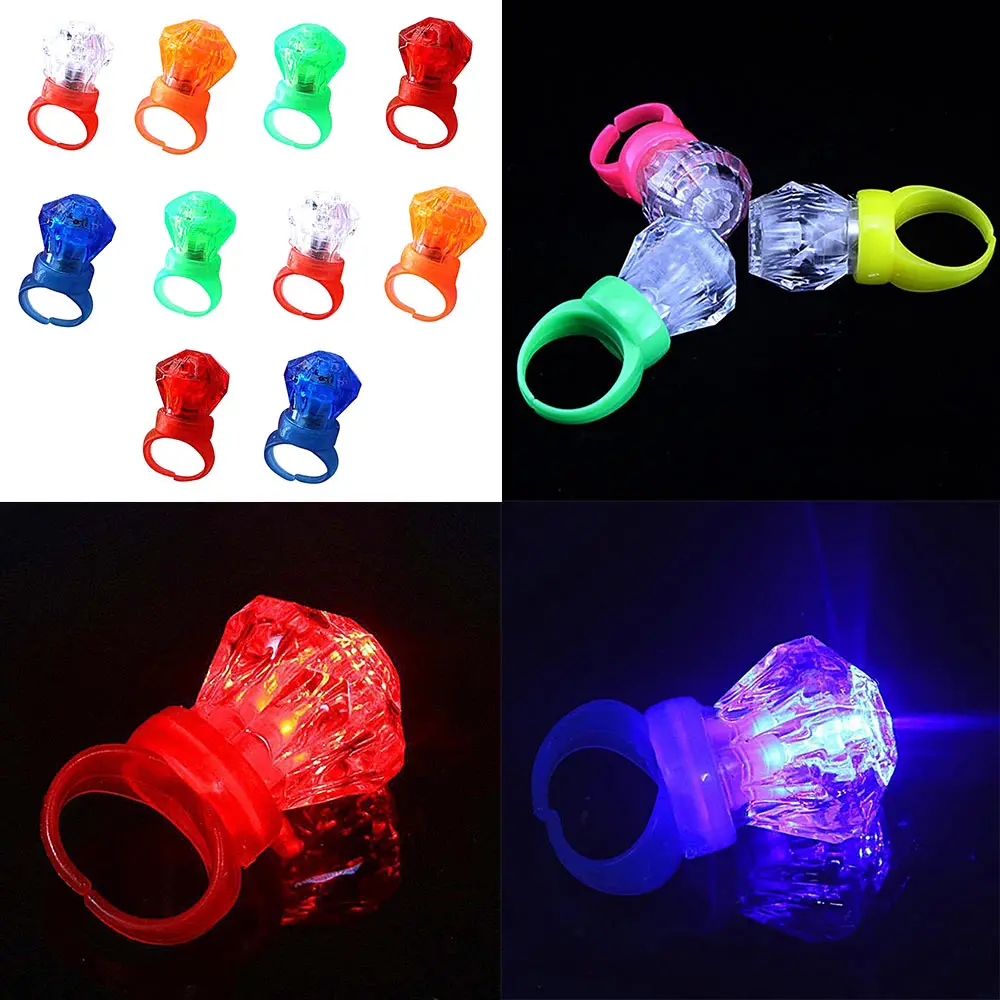 10x LED Finger Lights Party Laser Finger Light Up Beam Torch Glow Party