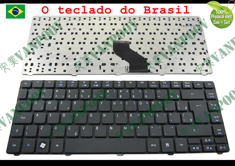 BLACK US KEYBOARD for ACER ASPIRE 4820T SERIES laptop